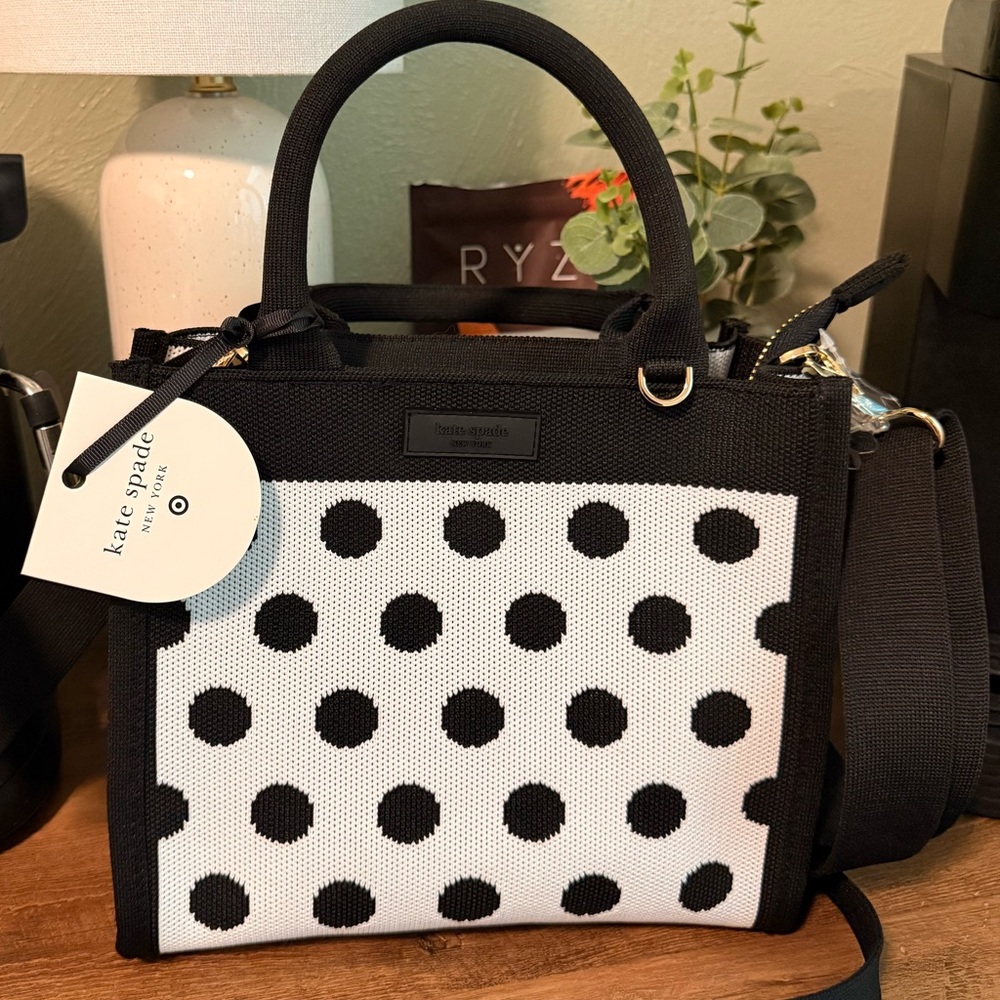 kate spade Black and White Polka Dot Satchel